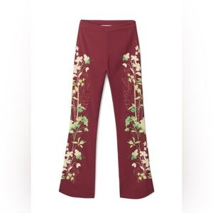 La DoubleJ Woodland-print trousers cropped floral - M